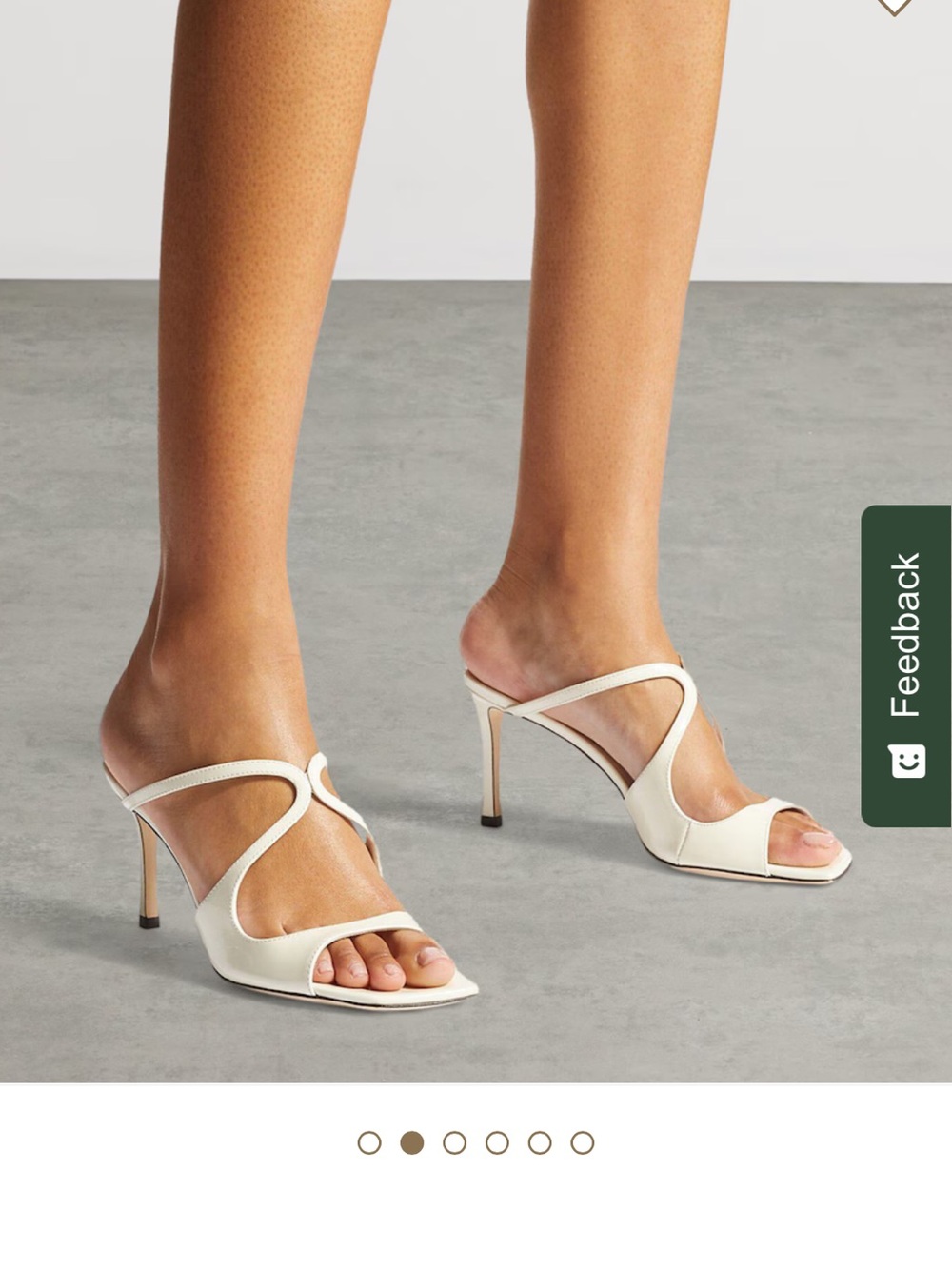 Jimmy Choo Cream Patent Leather Strappy Open-Toe Heels
